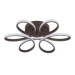 GloboStar® MARGARET 61402 Φωτιστικό Οροφής Design LED CCT 54W 6210lm 360° AC 220-240V – Εναλλαγή Φωτισμού μέσω Τηλεχειριστηρίου All In One Ψυχρό 6000k+Φυσικό 4500k+Θερμό 2700k Dimmable Φ57 x Υ12cm – Καφέ – 3 Years Warranty