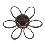 GloboStar® MARGARET 61402 Φωτιστικό Οροφής Design LED CCT 54W 6210lm 360° AC 220-240V – Εναλλαγή Φωτισμού μέσω Τηλεχειριστηρίου All In One Ψυχρό 6000k+Φυσικό 4500k+Θερμό 2700k Dimmable Φ57 x Υ12cm – Καφέ – 3 Years Warranty