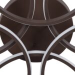 GloboStar® MARGARET 61402 Φωτιστικό Οροφής Design LED CCT 54W 6210lm 360° AC 220-240V – Εναλλαγή Φωτισμού μέσω Τηλεχειριστηρίου All In One Ψυχρό 6000k+Φυσικό 4500k+Θερμό 2700k Dimmable Φ57 x Υ12cm – Καφέ – 3 Years Warranty