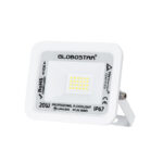 GloboStar® ATLAS 61407 Επαγγελματικός Προβολέας LED 20W 2500lm 120° AC 220-240V – Αδιάβροχος IP67 – Μ12 x Π2.5 x Υ9.5cm – Λευκό – Ψυχρό Λευκό 6000K – LUMILEDS Chips – TÜV Rheinland Certified – 5 Years Warranty