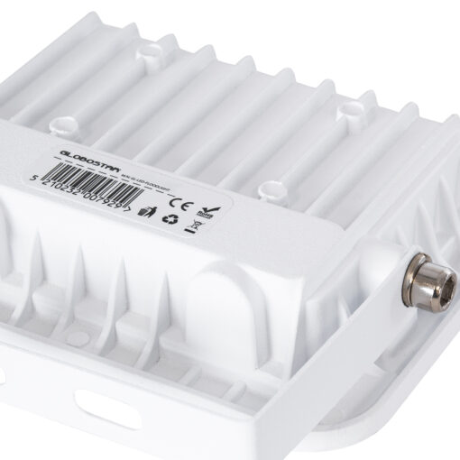 GloboStar® ATLAS 61407 Επαγγελματικός Προβολέας LED 20W 2500lm 120° AC 220-240V – Αδιάβροχος IP67 – Μ12 x Π2.5 x Υ9.5cm – Λευκό – Ψυχρό Λευκό 6000K – LUMILEDS Chips – TÜV Rheinland Certified – 5 Years Warranty