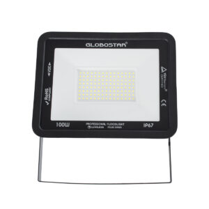 GloboStar® ATLAS 61425 Επαγγελματικός Προβολέας LED 100W 12500lm 120° AC 220-240V – Αδιάβροχος IP67 – Μ27 x Π4 x Υ21cm – Μαύρο – Ψυχρό Λευκό 6000K – LUMILEDS Chips – TÜV Rheinland Certified – 5 Years Warranty