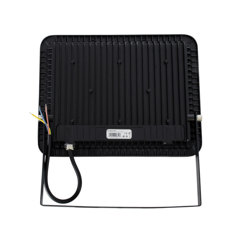 GloboStar® ATLAS 61425 Επαγγελματικός Προβολέας LED 100W 12500lm 120° AC 220-240V – Αδιάβροχος IP67 – Μ27 x Π4 x Υ21cm – Μαύρο – Ψυχρό Λευκό 6000K – LUMILEDS Chips – TÜV Rheinland Certified – 5 Years Warranty