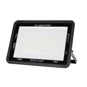 GloboStar® ATLAS 61428 Επαγγελματικός Προβολέας LED 150W 18750lm 120° AC 220-240V – Αδιάβροχος IP67 – Μ32 x Π4 x Υ23cm – Μαύρο – Ψυχρό Λευκό 6000K – LUMILEDS Chips – TÜV Rheinland Certified – 5 Years Warranty