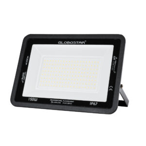 GloboStar® ATLAS 61429 Επαγγελματικός Προβολέας LED 150W 18000lm 120° AC 220-240V – Αδιάβροχος IP67 – Μ32 x Π4 x Υ23cm – Μαύρο – Φυσικό Λευκό 4500K – LUMILEDS Chips – TÜV Rheinland Certified – 5 Years Warranty