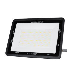 GloboStar® ATLAS 61433 Επαγγελματικός Προβολέας LED 200W 23000lm 120° AC 220-240V – Αδιάβροχος IP67 – Μ38 x Π4 x Υ28cm – Μαύρο – Θερμό Λευκό 2700K – LUMILEDS Chips – TÜV Rheinland Certified – 5 Years Warranty