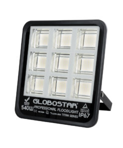 GloboStar® TITAN 61436 Επαγγελματικός Προβολέας για Γήπεδα Tennis & Ποδοσφαίρου 5×5 LED 540W 67500lm 60°x90° FishEye AC 220-240V – Αδιάβροχος IP67 – Μ38 x Π8 x Υ42cm – Μαύρο – Φυσικό Λευκό 5000K – LUMILEDS Chips – TÜV Rheinland Certified – 5 Χρόνια Εγγύηση