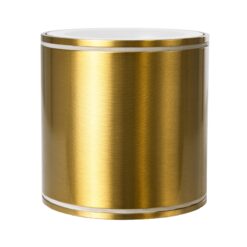 GloboStar® MARETTI 61447 Επιφανειακό Στρόγγυλο Φωτιστικό Σποτ με Ντουί 1 x GU10 VDE Certified AC 220-240V Αδιάβροχο IP65 – Σώμα Αλουμινίου & Υψηλής Αντοχής Tempered Glass – Φ9 x Υ9cm – Χρυσό Πλατίνα – 5 Χρόνια Εγγύηση