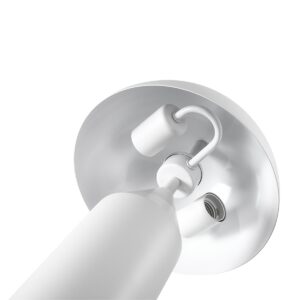 GloboStar® URANUS-S 61450 Μοντέρνο Επιτραπέζιο Φωτιστικό Πορτατίφ Δίφωτο 2 x E27 AC220-240V IP20 – Φ25 x Υ39cm – Λευκό Μεταλλικό Καμπάνα με Διακόπτη On/Off – 5 Years Warranty