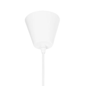 GloboStar® LUMINOVA 61463 Μοντέρνο Κρεμαστό Φωτιστικό Πλέγμα Μονόφωτο 1 x E27 IP20 Λευκό Σχοινί με Λευκό Σύρμα – Μ42 x Π42 x Υ20.5cm