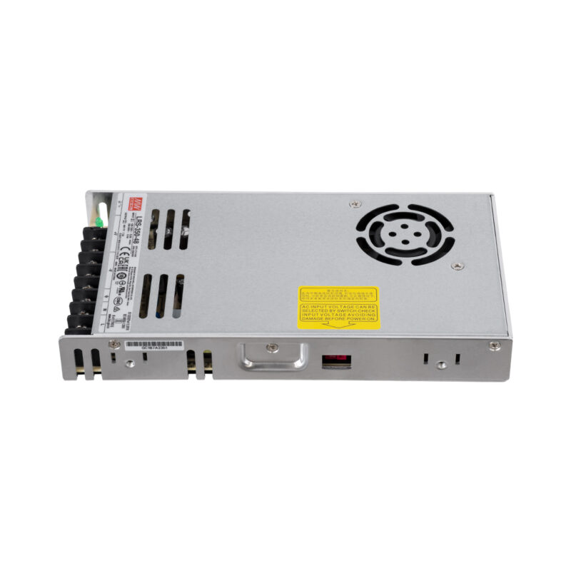 GloboStar® LRS-350-48 61532 MEANWELL Ρυθμιζόμενο Μεταλλικό Τροφοδοτικό PELV για Προϊόντα LED 350W 7.3A – AC 220-240V σε DC 48V – Ρυθμιζόμενο από 43.2VDC έως 52.8VDC – IP20 Μ21.5 x Π11.5 x Υ3cm – 3 Years Warranty