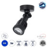 GloboStar® GARDENINI 61548 Επιφανειακό Φωτιστικό Σποτ Κήπου LED 5W 550lm 38° DC 24V IP68 Υψηλής Αντοχής ABS IK06 Φ7 x Υ14.5cm – Μπλε 450nm Dimmable – Μαύρο – Bridgelux Chip – 3 Years Warranty