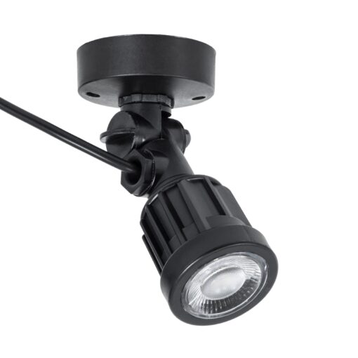 GloboStar® GARDENINI 61547 Επιφανειακό Φωτιστικό Σποτ Κήπου LED 5W 550lm 38° DC 24V IP68 Υψηλής Αντοχής ABS IK06 Φ7 x Υ14.5cm – Πράσινο 550nm Dimmable – Μαύρο – Bridgelux Chip – 3 Years Warranty