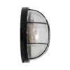GloboStar® BOATLIGHT 61589 Vintage Industrial Φωτιστικό Τοίχου – Απλίκα – Καραβοχελώνα Εξωτερικού Χώρου Δίφωτο 2 x E27 AC220-240V Αδιάβροχο IP65 – Σώμα Αλουμινίου & Tempered Glass – Φ24 x Υ11cm – Μαύρο – Στρόγγυλο – 5 Years Warranty