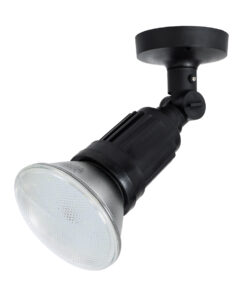 GloboStar® GRASEDO 61615 Βάση Κήπου με Ντουί E27 για Λάμπα Σποτ PAR38 – Αδιάβροχη IP67 – Υψηλής Αντοχής ABS – VDE Certified – Φ9.5 x Υ22cm – Μαύρο – 5 Years Warranty