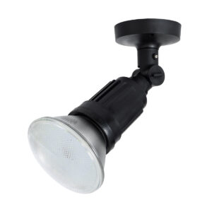 GloboStar® GRASEDO 61615 Βάση Κήπου με Ντουί E27 για Λάμπα Σποτ PAR38 – Αδιάβροχη IP67 – Υψηλής Αντοχής ABS – VDE Certified – Φ9.5 x Υ22cm – Μαύρο – 5 Years Warranty