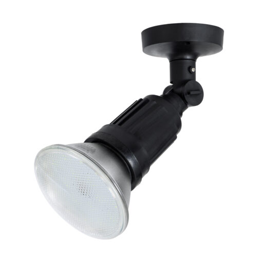 GloboStar® GRASEDO 61615 Βάση Κήπου με Ντουί E27 για Λάμπα Σποτ PAR38 – Αδιάβροχη IP67 – Υψηλής Αντοχής ABS – VDE Certified – Φ9.5 x Υ22cm – Μαύρο – 5 Years Warranty