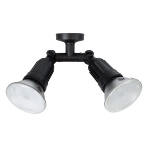 GloboStar® GRASEDO 61616 Βάση Κήπου με 2 Ντουί E27 για Λάμπες Σποτ PAR38 – Αδιάβροχη IP67 – Υψηλής Αντοχής ABS – VDE Certified – Μ40 x Π9.5 x Υ22cm – Μαύρο – 5 Years Warranty