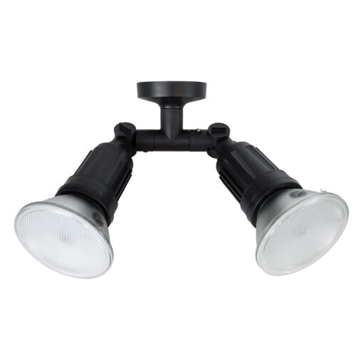 GloboStar® GRASEDO 61616 Βάση Κήπου με 2 Ντουί E27 για Λάμπες Σποτ PAR38 – Αδιάβροχη IP67 – Υψηλής Αντοχής ABS – VDE Certified – Μ40 x Π9.5 x Υ22cm – Μαύρο – 5 Years Warranty