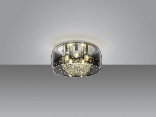 Φωτιστικό Οροφής Trio Lighting CRYSTEL  5x E14 Χρώμιο Γυαλί   – 616700506