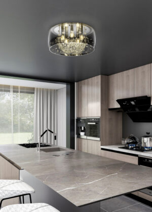 Φωτιστικό Οροφής Trio Lighting CRYSTEL  5x E14 Χρώμιο Γυαλί   – 616700506