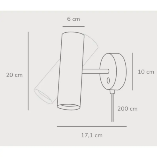 Επιτοίχιο Φωτιστικό DFTP Mib 6 1xGU10 Μαύρου Χρώματος – 61681003