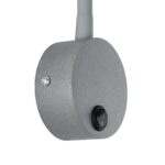 GloboStar® GOOSE 61689 Φωτιστικό Τοίχου – Απλίκα LED 3W 300lm 36° AC 220-240V IP20 – Reading Light – Θερμό Λευκό 2700K Γκρι Αλουμίνιο – Μ6.5 x Π22.5 x Υ23cm – 2 Xρόνια Εγγύηση