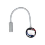 GloboStar® GOOSE 61689 Φωτιστικό Τοίχου – Απλίκα LED 3W 300lm 36° AC 220-240V IP20 – Reading Light – Θερμό Λευκό 2700K Γκρι Αλουμίνιο – Μ6.5 x Π22.5 x Υ23cm – 2 Xρόνια Εγγύηση