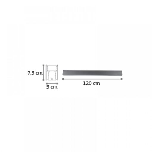 InLight Κρεμαστό φωτιστικό LED 40W 3CCT (By Switch) από αλουμίνιο σε μαύρη απόχρωση D:120cm (6072-120-BL)