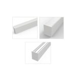 InLight Κρεμαστό φωτιστικό LED 50W 3CCT (By Switch) από αλουμίνιο σε λευκή απόχρωση D:150cm (6072-150-WH)