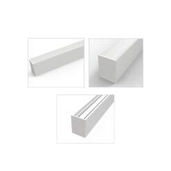 InLight Κρεμαστό φωτιστικό LED 50W 3CCT (By Switch) από αλουμίνιο σε λευκή απόχρωση D:150cm (6072-150-WH)