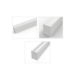 InLight Κρεμαστό φωτιστικό LED 50W 3CCT (By Switch) από αλουμίνιο σε λευκή απόχρωση D:150cm (6072-150-WH)