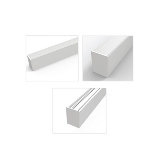 InLight Κρεμαστό φωτιστικό LED 50W 3CCT (By Switch) από αλουμίνιο σε λευκή απόχρωση D:150cm (6072-150-WH)