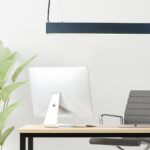InLight Κρεμαστό φωτιστικό LED 50W 3CCT (By Switch) από αλουμίνιο σε μαύρη απόχρωση D:150cm (6072-150-BL)