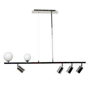 InLight Κρεμαστό φωτιστικό από χρώμιο μέταλλο και λευκή οπαλίνα (6191-CH)