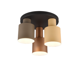 Φωτιστικό Οροφής Trio Lighting 3xE27 Καφέ Χρώματος – 619430317
