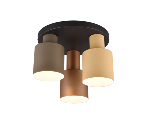 Φωτιστικό Οροφής Trio Lighting 3xE27 Καφέ Χρώματος – 619430317