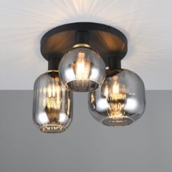 Πολύφωτο Οροφής Μαύρο Ματ & Γυαλί DIVA 3xE27 Trio Lighting – 619800332