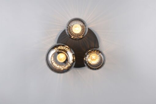 Πολύφωτο Οροφής Μαύρο Ματ & Γυαλί DIVA 3xE27 Trio Lighting – 619800332