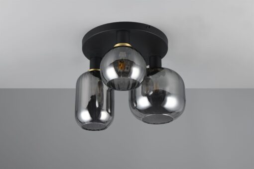 Πολύφωτο Οροφής Μαύρο Ματ & Γυαλί DIVA 3xE27 Trio Lighting – 619800332