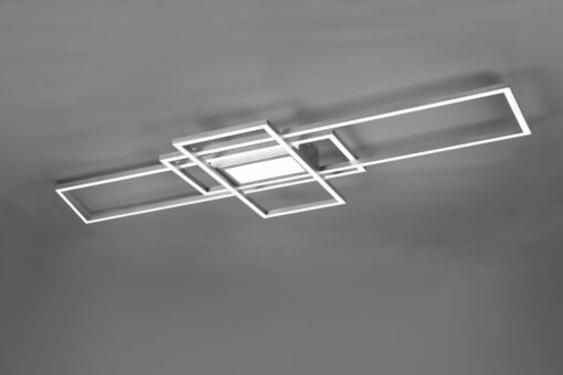 Φωτιστικό Οροφής Trio Lighting LED 60W  Νίκελ Ματ Μεταλλικό Dimmable 6500lm 3000Κ-6500K με Τηλεχειριστήριο – 620010407