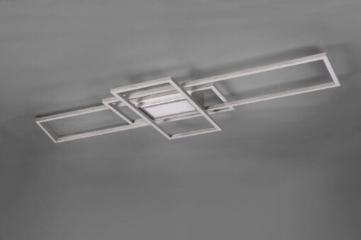 Φωτιστικό Οροφής Trio Lighting LED 60W  Νίκελ Ματ Μεταλλικό Dimmable 6500lm 3000Κ-6500K με Τηλεχειριστήριο – 620010407