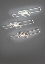 Φωτιστικό Οροφής Trio Lighting LED 60W  Νίκελ Ματ Μεταλλικό Dimmable 6500lm 3000Κ-6500K με Τηλεχειριστήριο – 620010407