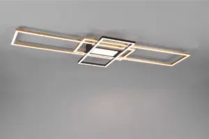 Φωτιστικό Οροφής Trio Lighting IRVINE  LED, 60W · 7100lm, 3000 – 6500K Ορείχαλκος Ματ Μεταλλικό, Τηλεχειριζόμενο Dimmable, Λειτουργία μνήμης, – 620010408