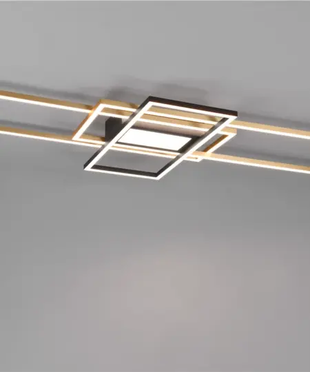 Φωτιστικό Οροφής Trio Lighting IRVINE  LED, 60W · 7100lm, 3000 – 6500K Ορείχαλκος Ματ Μεταλλικό, Τηλεχειριζόμενο Dimmable, Λειτουργία μνήμης, – 620010408
