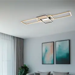 Φωτιστικό Οροφής Trio Lighting IRVINE  LED, 60W · 7100lm, 3000 – 6500K Ορείχαλκος Ματ Μεταλλικό, Τηλεχειριζόμενο Dimmable, Λειτουργία μνήμης, – 620010408