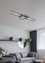 Φωτιστικό Οροφής Trio Lighting LED 60W  Ανθρακί Dimmable 7100lm 3000 – 6500K με Τηλεχειριστήριο – 620010442