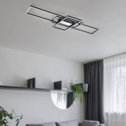 Φωτιστικό Οροφής Trio Lighting LED 60W  Ανθρακί Dimmable 7100lm 3000 – 6500K με Τηλεχειριστήριο – 620010442