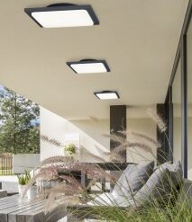 Φωτιστικό Οροφής Trio Lighting LED 18W  Ανθρακί Αλουμίνιο 2000lm 3000K IP54 620160142