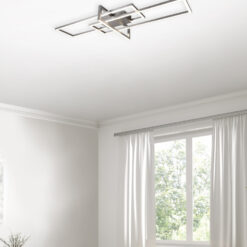 Φωτιστικό Οροφής Trio Lighting LED 34W  Νίκελ Ματ Μεταλλικό Step Dimmable 3900lm 3000K  620310307
